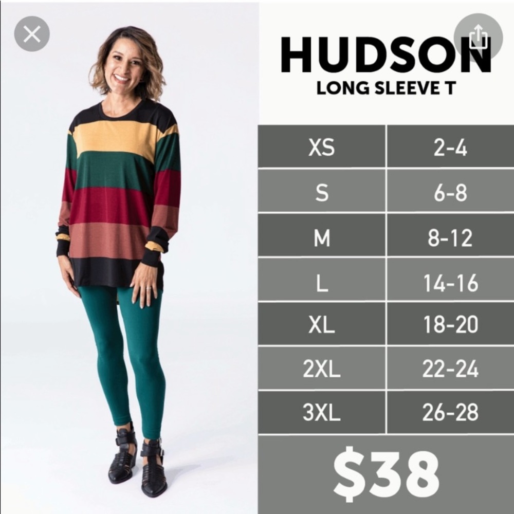 Lularoe NWT Hudson Tee in XS